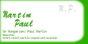 martin paul business card